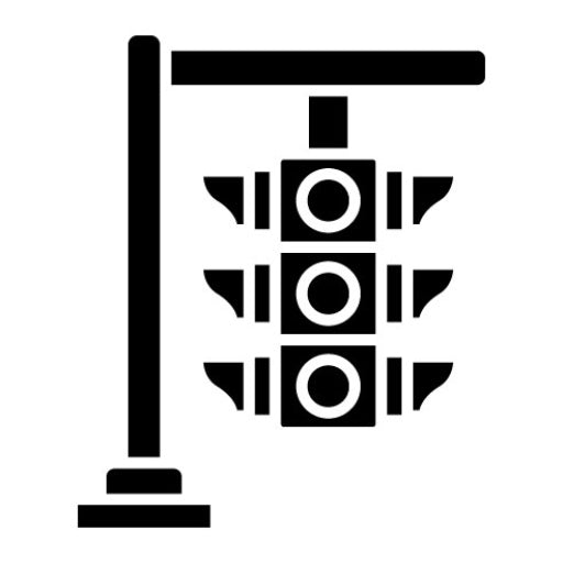 Traffic Light Glyph Icon | Smart City