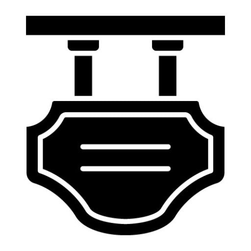 Signboard Glyph Icon | Smart City