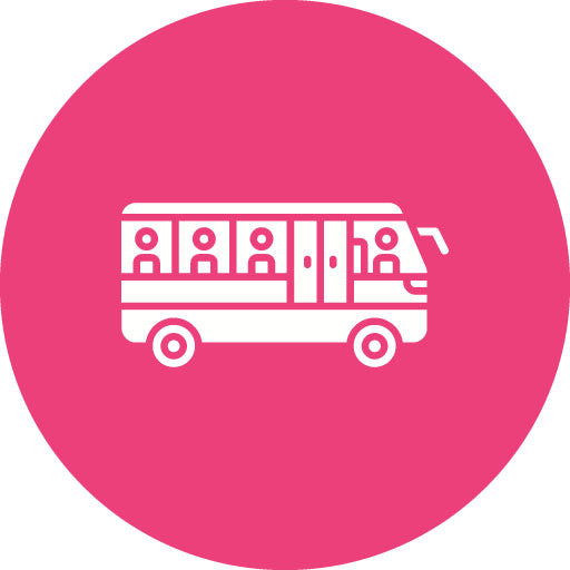 Public Transport Glyph Circle Icon