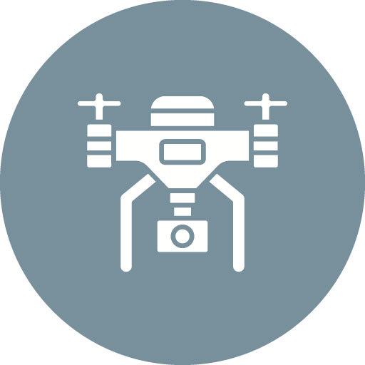 Smart Drone Glyph Circle Icon