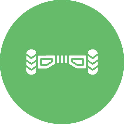 Hoverboard Glyph Circle Icon