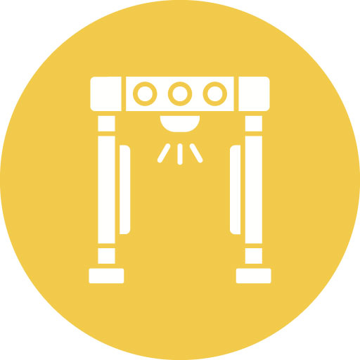 Metal Detector Glyph Circle Icon