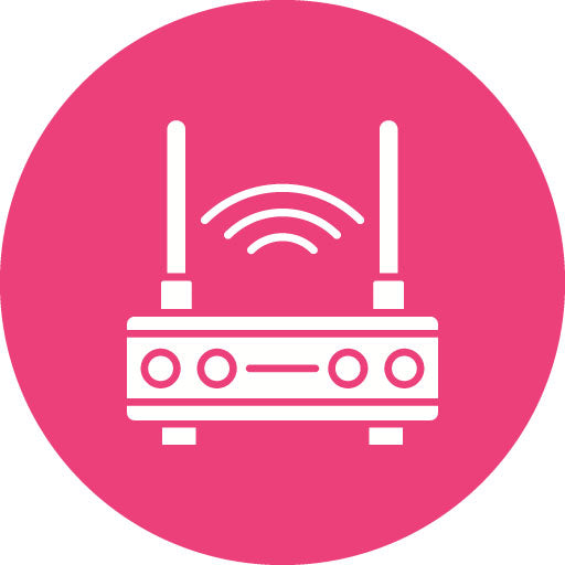 Wifi Router Glyph Circle Icon