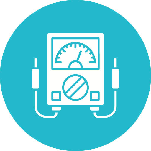 Voltmeter Glyph Circle Icon