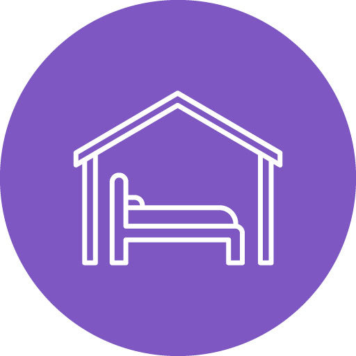 Accomodation Line Circle Icon