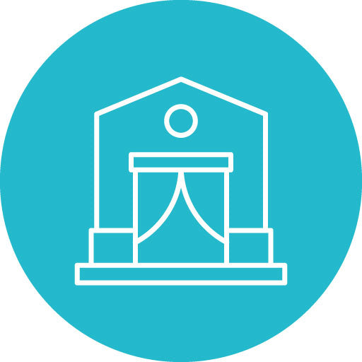 Refugee Camp Line Circle Icon