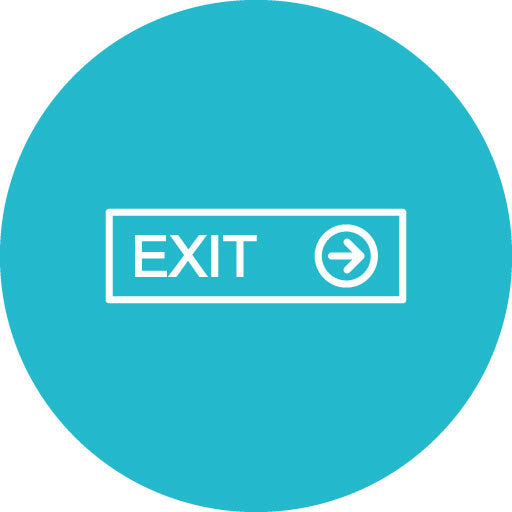 Exit Line Circle Icon