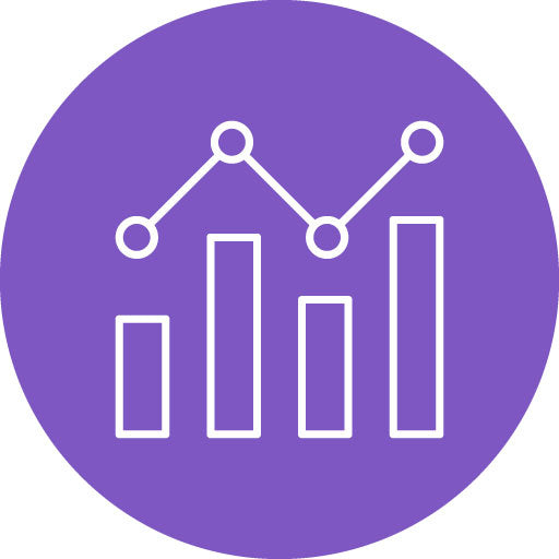 Bar Chart Line Circle Icon