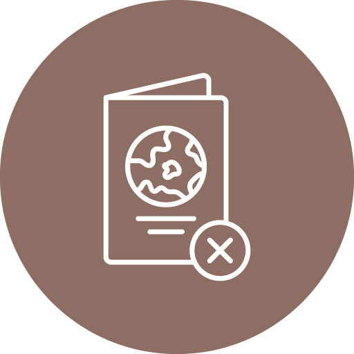 Passport Rejected Line Circle Icon