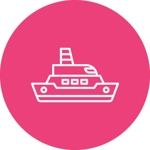 Ship Line Circle Icon