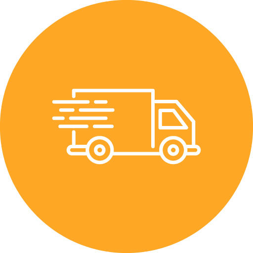 Delivery Truck Line Circle Icon