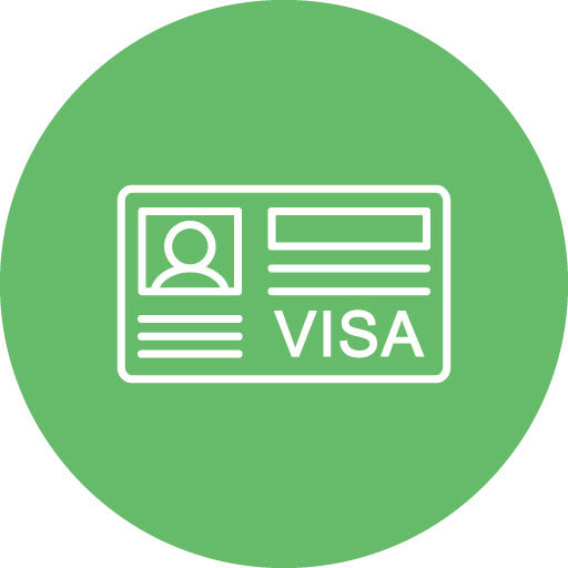 Visa Line Circle Icon