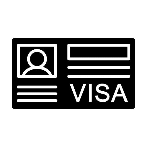 Visa Glyph Icon | Immigration