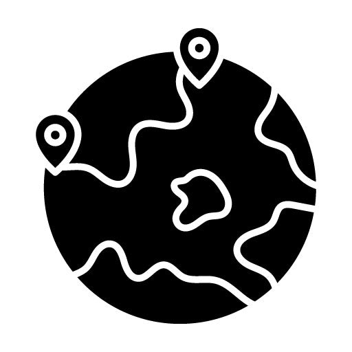 Worldwide Location Glyph Icon