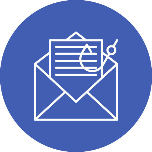 Email Phishing Line Circle Icon