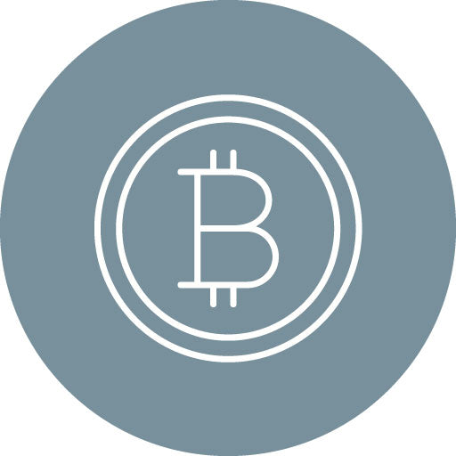 Bitcoin Line Circle Icon