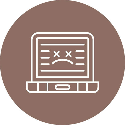 Blue Screen Line Circle Icon