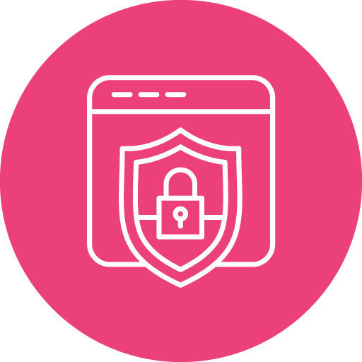 Website Security Line Circle Icon