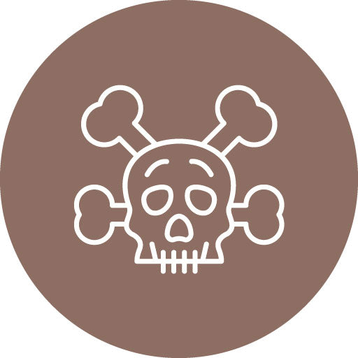 Skull Line Circle Icon