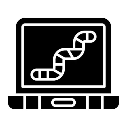 Computer Worm Glyph Icon