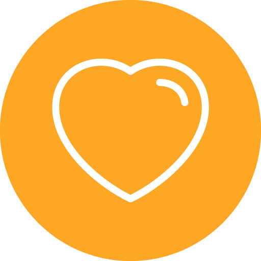 Heart Line Circle Icon