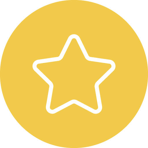 Star Line Circle Icon