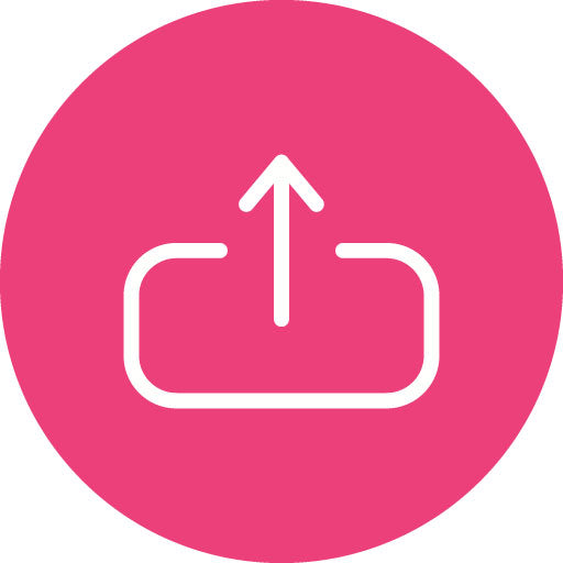 Upload Line Circle Icon