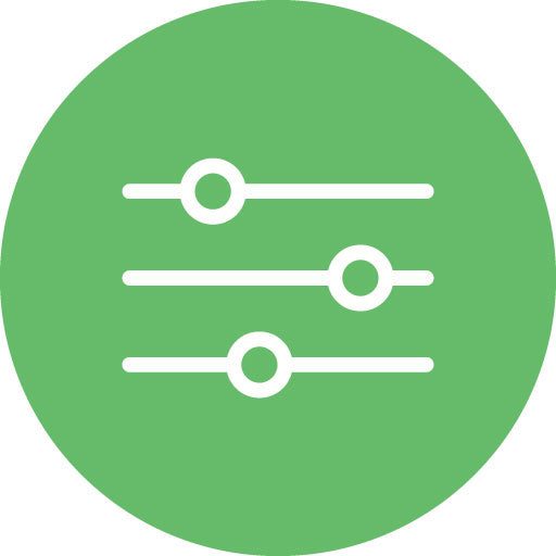 Filter Line Circle Icon