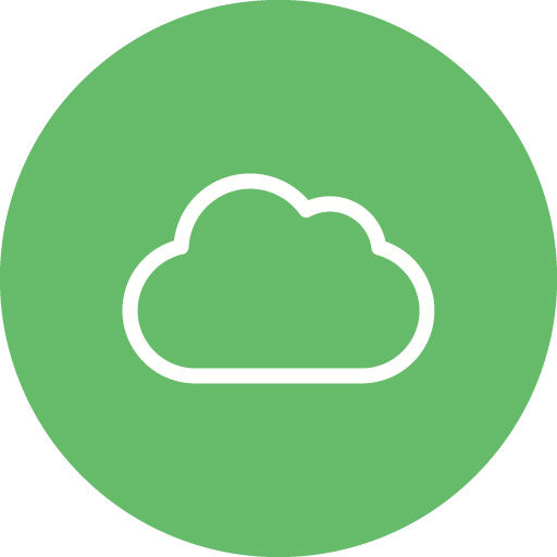 Cloud Line Circle Icon