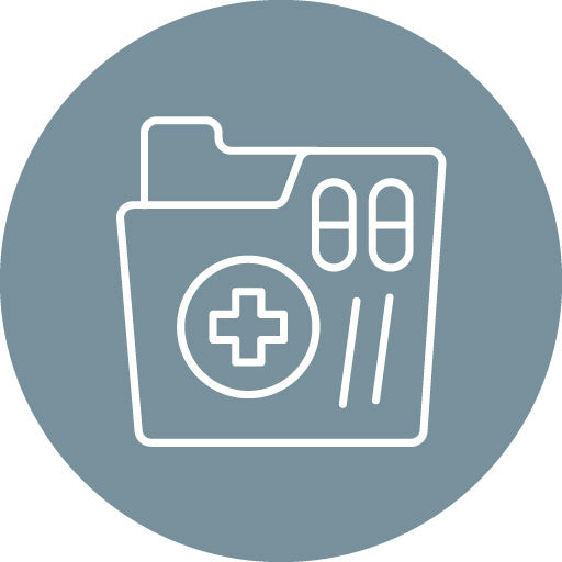 Medical Folder Line Circle Icon