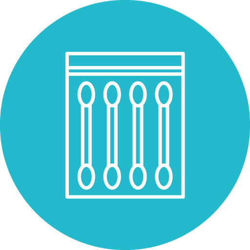 Cotton Swabs Line Circle Icon