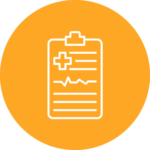 Medical Report Line Circle Icon