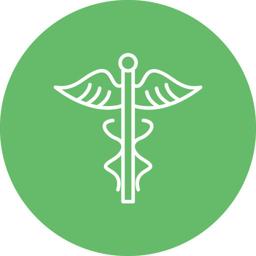 Caduceus Line Circle Icon