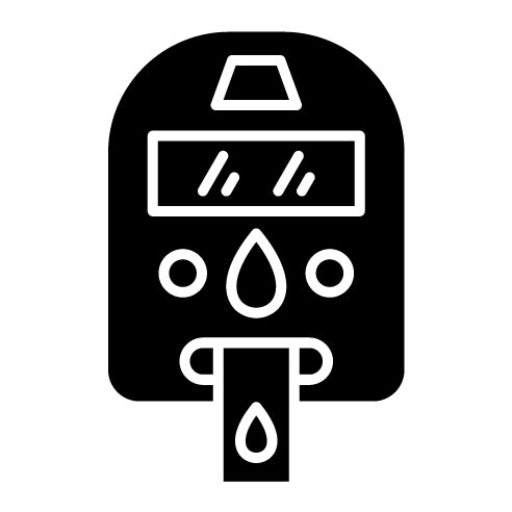 Glucometer Glyph Icon | Pharmacy