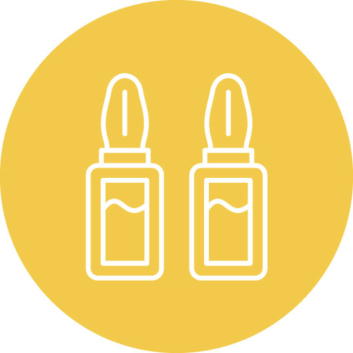 Ampoule Line Circle Icon