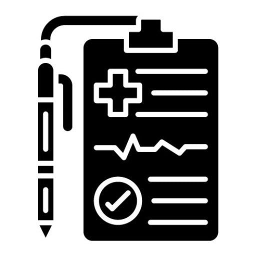 Diagnosis Glyph Icon | Pharmacy