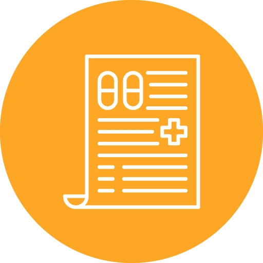 Medicine Bill Line Circle Icon