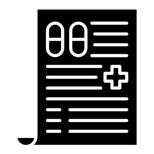 Medicine Bill Glyph Icon