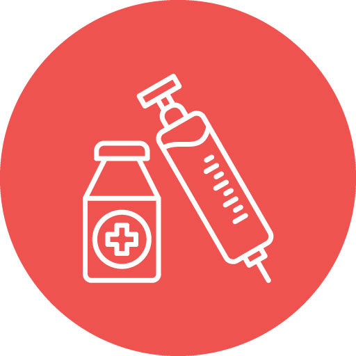 Vaccine Line Circle Icon