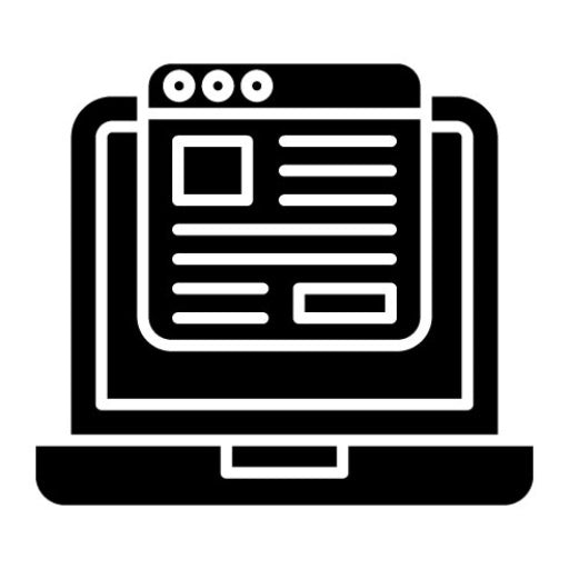 Blog Glyph Icon | News and Media