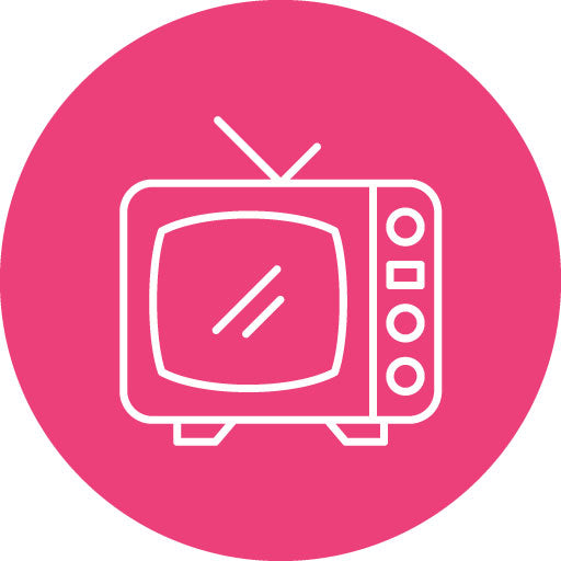 Television Line Circle Icon