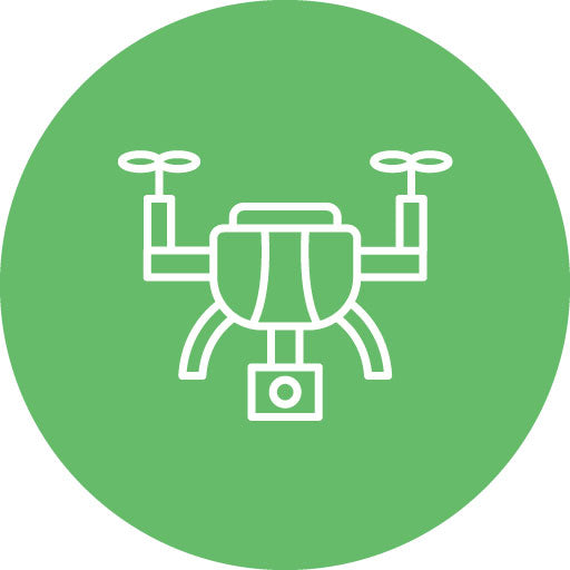 Drone Camera Line Circle Icon