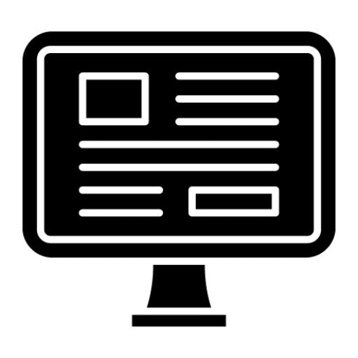 Computer Glyph Icon | News and Media