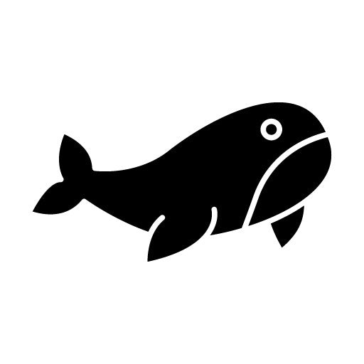 Whale Glyph Icon