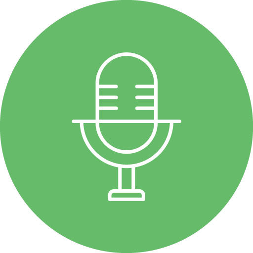 Media Microphone Line Circle Icon