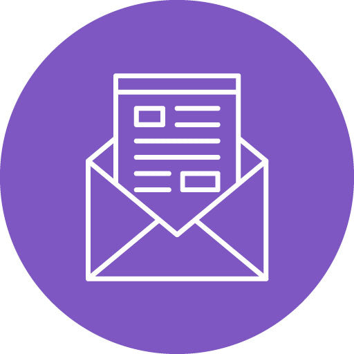 Newsletter Line Circle Icon