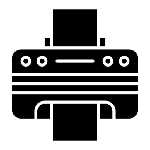 Printer Glyph Icon | News and Media