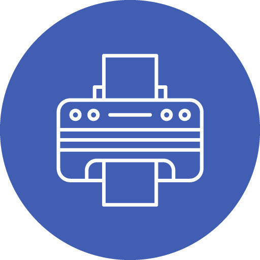 Printer Line Circle Icon