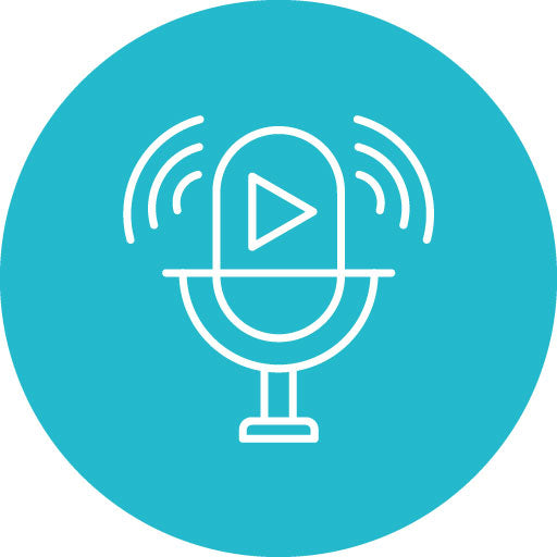 Podcast Line Circle Icon