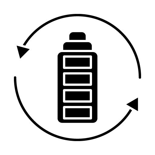 Battery Recycling Glyph Icon